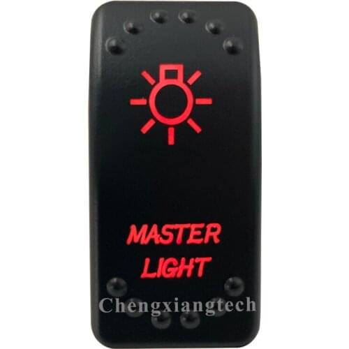 12V 20A / 24V 10A Dual Red Led 5P On Off SPST Rocker Switch Master Light Waterproof for Car Boat Truck Circuit Breaker