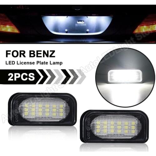 2Pcs For Mercedes Benz C-class W203 R230 W209 C209 A209 SL CLK Class Chrysler Crossfire LED License Number Plate Light Lamp