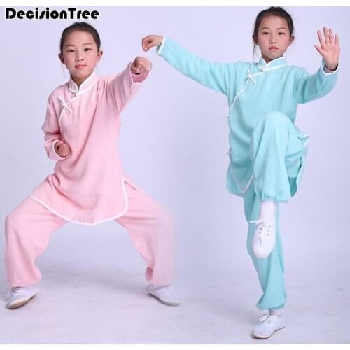 2021 children chinese traditional wushu uniform martial arts sets tai chi uniform chinese kung fu clothing for boy girl kids