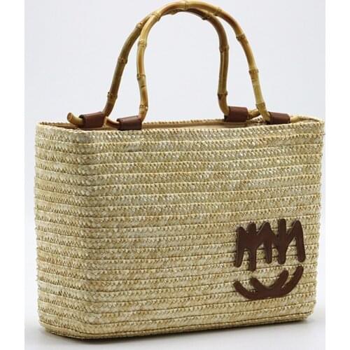 2021 INS Fashion Women Summer Straw Bags Drawstring Beach Bags Rattan Woven Bucket Bags Female Vacation Shopping Bags
