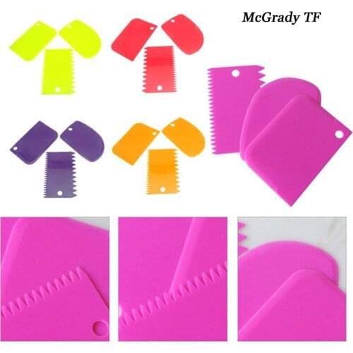 3pcs/set Kitchen Accessories Plastic Fondant Cake Decorating Tools Smooth Tool Cake Spatulas Baking Pastry Tools Kitchen Tools