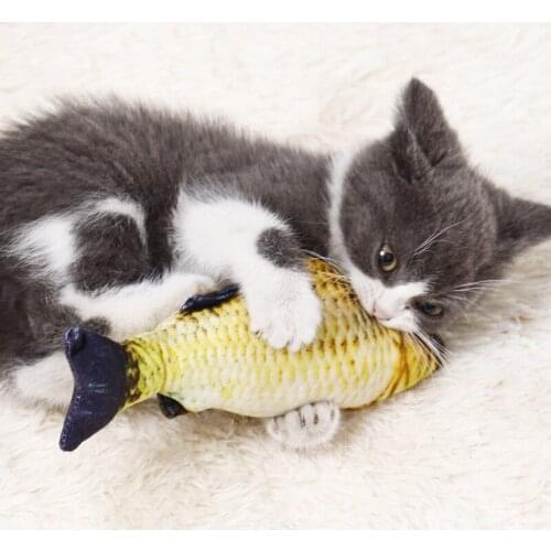 3D Simulation Fish Playing Cat Toy Interactive Cat Chew Bite Toys for Dog Cat Fish Shape Pet Toy Stuffed Pillow Doll For Pet