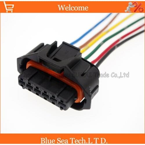 5 PCS 6 Pin 3.5mm Auto senser plug,diesel common rail injector/intake pressure plug with cable for Bosch 1928403740 connector