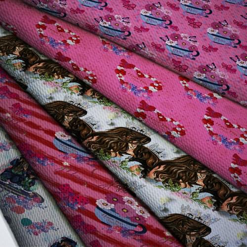 50*140cm Bullet Textured Liverpool Fabric Flower Printed DIY Tissue Kids Home Textile for Sewing Quilt Decoration Home