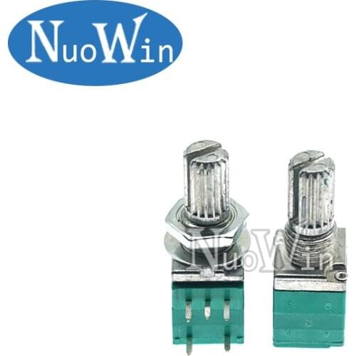 50pcs RV097NS 1K 5K 10K 20K 50K 100K 500K with a switch audio 5pin shaft 15mm amplifier sealing potentiometer