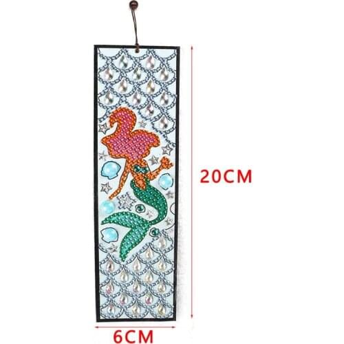 5D DIY Special Shaped Diamond Painting Leather Bookmark Book Mark Embroidery Art U2JC