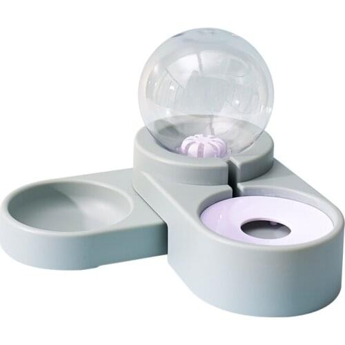 Double Bowl Automatic Pet Drinker Cat Basin Food Basin Cat Drinking Bowl Dog Supplies