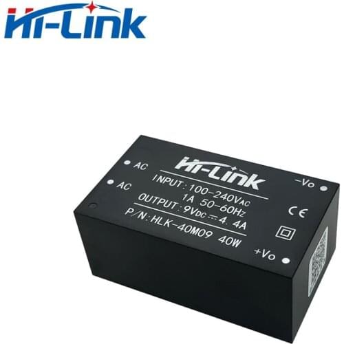 Free shipping hilink 40W 9V single output ac dc switching power supply step-down HLK-40M09
