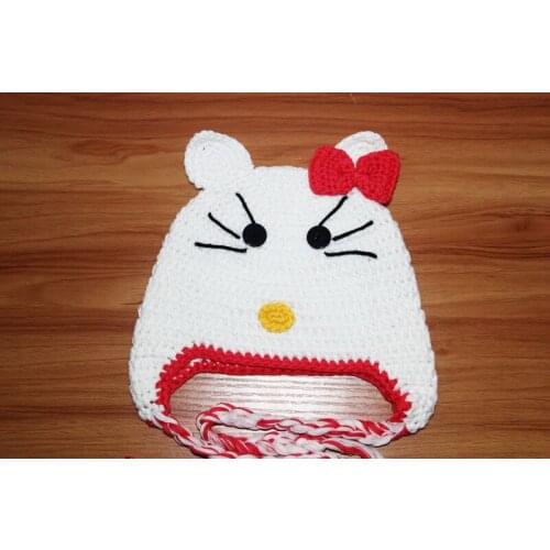 Free shipping, Baby cat Hat, 100% cotton Animal Hat, Baby Winter hat,Baby Shower Gift,Baby Photo Prop childrens earflaps hats