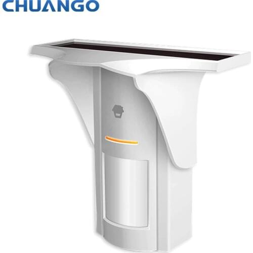 Chuango 315mhz Outdoor Waterproof Solar dual Pet Immune PIR Sensor detector outdoor wide angle long range motion sensor