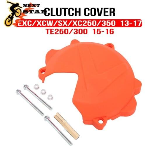 For KTM Husqvarna EXC250 XCW250 SX250 XC250 250 350 TE250 TE300 Motorcycle Clutch Cover Protector Guard Dirt Pit Bike 2013-2017