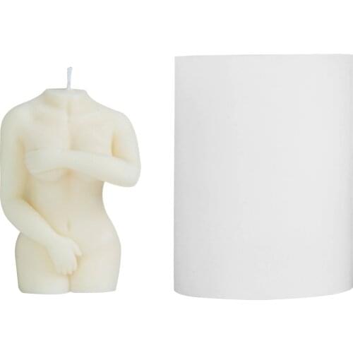 Candle Mold Female Torso Nude Art Male Women Body Candle Silicone Molds Sexy Candle Making Handmade Soap Plaster Mold 35A