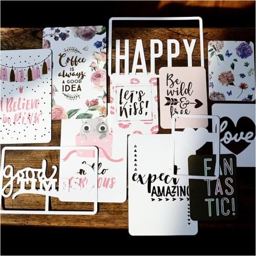 Good Time Journaling Gold Foil Hollow Out Pocket Cards for Scrapbooking DIY Projects/Photo Album/Card Making paper Crafts