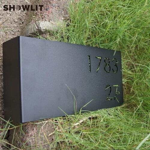 Bent Black Home Door Sign House Numbers Door Sign Modern