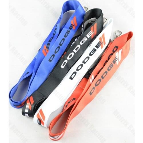 JDM Style For DODGE Car Logo Cellphone Lanyard JDM Racing Car Keychain ID Holder Mobile Neck Strap with Quick Release