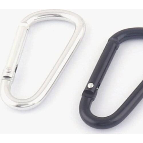 Carabiner Clasp Snap Hook Clip Keychain Hook Clasp Spring Ring Push Gate Clip for Backpack Clip Lanyard 4pcs