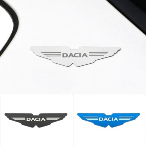 Creative 3D Metal Car Sticker stainless steel car body Emblem Badge Decal For Dacia Duster Logan Sandero 2 Sandero Accessories