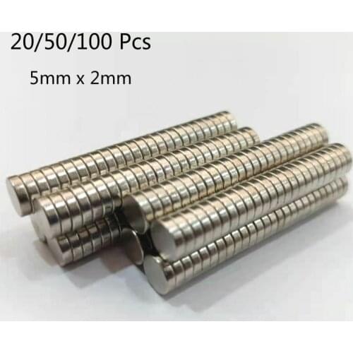 20/50/100 Pcs 5mm x 2mm Magnet Hot Small Round Magnet Strong magnets Rare Earth Neodymium Magnet