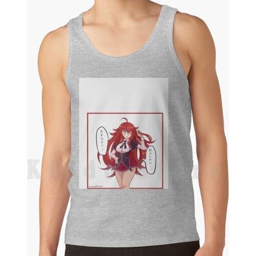 Rias Gremory Tank Tops Vest 100% Cotton Rias Gremory Family Rias Gremory Weeb Anime Highschool Dxd