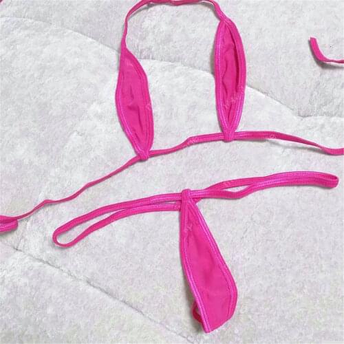 Micro bikini 2019 Sexy Sling oval Open back Thong Japanese Beach Sunbathing spa swimwear women swimsuit biquini bikinis monokini