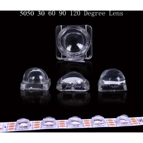 Lens For 5050 LED WS2812 APA102 WS2811 SK6812 30 60 90 120 Degree Angle Lens