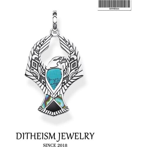 Blue Eagle Charm Pendant, 2020 Spring New Fashion Jewelry 925 Sterling Silver Personal Lucky Gift For Women Girls Fit Necklace