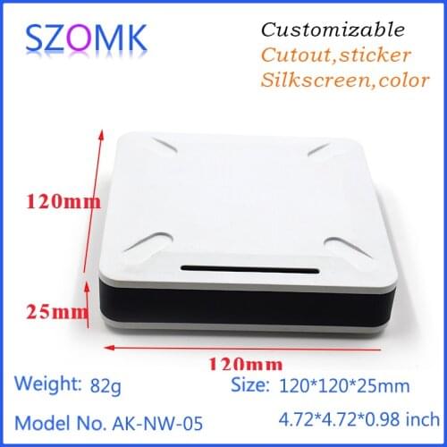 Plastic box case electronic project box wifi router enclosure (1 pc) 120*120*25mm electronics enclosures for pcb junction box