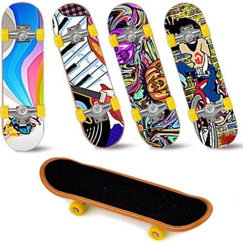 1Pcs Printing Professional Stand Skateboard Creative Fingertip Movement Mini Finger Skateboard For Kid Toy Gift Random Colors