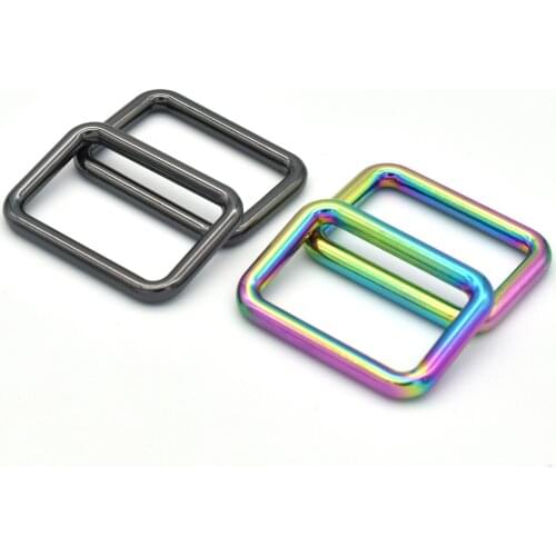 25mm Rainbow Slide Adjuster Buckles Buckles Metal Belt Purse Backpack Luggage Buckle Handbag Webbing Hardware Clasps
