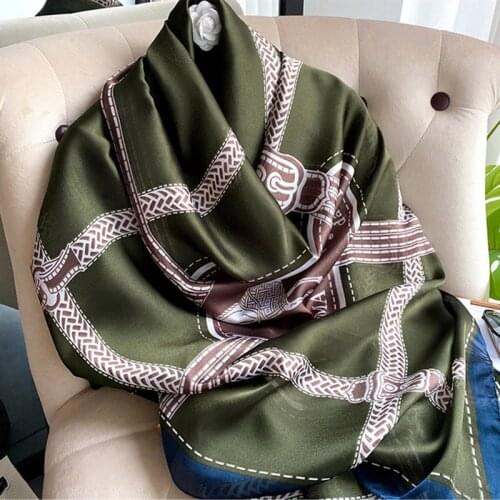 Luxury Imitation Silk Scarf Woman Fashion Shawl Beach Sunscreen Long Female Headscarves Casual Decoration Thin Wraps 180cm*90cm