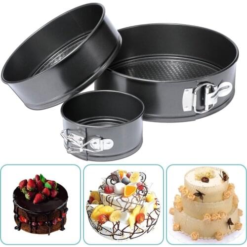 Removable Bottom Non-Stick Metal Bake Mould Round Leakproof Cake Baking Bake Tin Tray Pan Bakeware Cake Mold Kitchen Accessories
