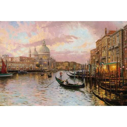 Venice Thomas Kinkade HD Canvas Print Living Room Bedroom Wall Pictures Art Painting Home Decoration No Frame