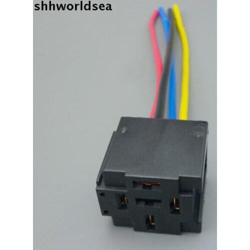 Worldgolden 5/30/100pcs Automotive Car Relay Sockets 4 Pin Mount Series Relays