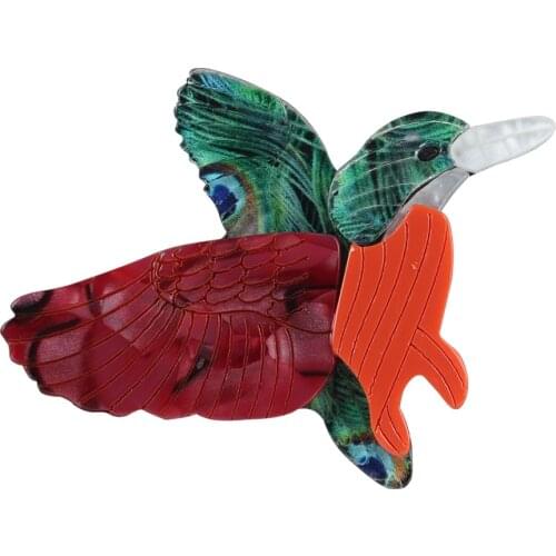 New Fashion Colorful Vivid Bird Acrylic Brooch for Women Grils Cartoon Animals Birds Badges Lapel Pins And Brooches Jewelry Gift