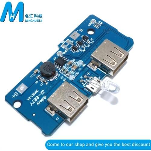 1Pcs 3.7V to 5V2A Boost Module 18650 Battery Boost Circuit Board DIY Charging Treasure Mobile Power Motherboard