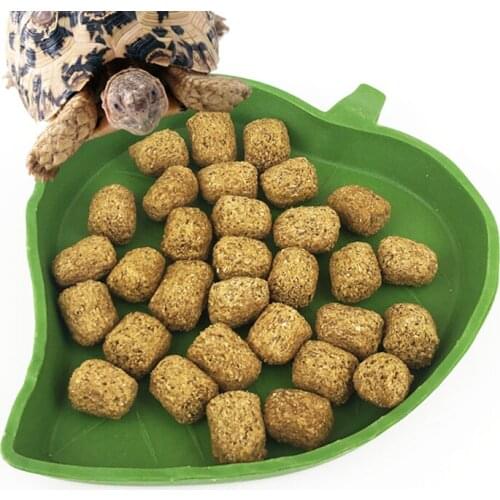 1PC Reptile Water Food Dish Plastic Leaf Shape Gecko Worm Feeder For Tortoise Lizard Basin Water Fountain Reptile Supplies