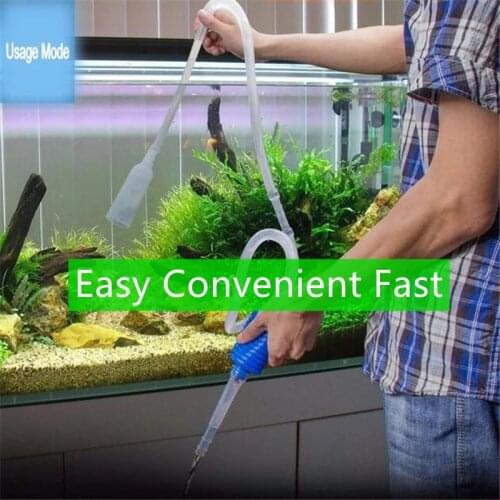 1Pc Semi-automatic Aquarium Clean Vacuum Water Change Changer Gravel Aquarium Simple Fish Tank Vacuum Siphon Pump Cleaner