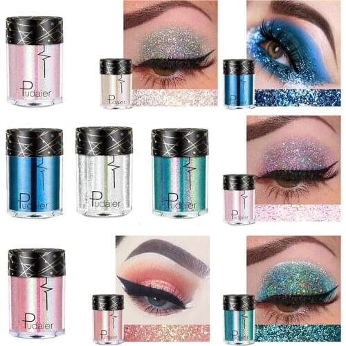 1Pcs Brighten Eyeshadow Color Diamond Loose Powder Pigment Glitter Eye Shadow Makeup Lasting Glitter Mermaid Sequins Gel