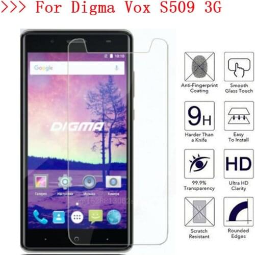 2.5D 0.26mm Ultra Thin Tempered Glass For Digma VOX S509 3G Toughened Screen Protector Film Protective Screen Case Universal