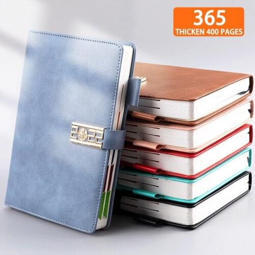 2022 Journal 365 Diary Notebook Double Side Notepad PU Leather Cover Waterproof Material Notebooks Booklet School Office Supplie