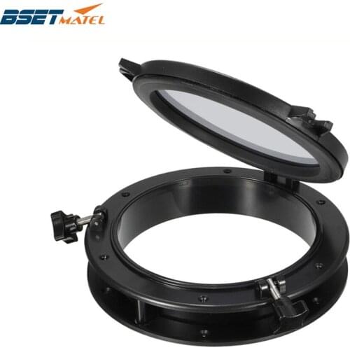 215mm Marine Boat Yacht RV Porthole ABS Plastic White Round Hatches Port Lights Replacement Windows Port Hole Opening Portlight