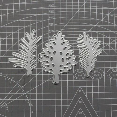3pcs Tree Leaves Metal Cutting Dies Stencils for DIY Scrapbooking Photo Album Stamps Decorative Embossing DIY Paper Card