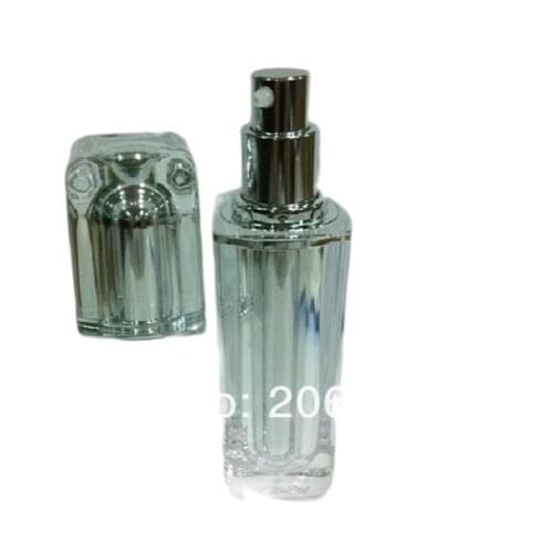 30ml silver Acrylic square shape press pump lotion.emusion bottle,cosmetic container,press pump bottle ,Cosmetic bottle