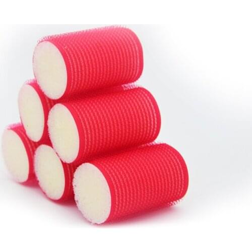 36mm 3pcs/SET Red Hair-roller curlers Middle-size Sponge core Home-use Air Bang curling rollers Sleeping Salon Tool