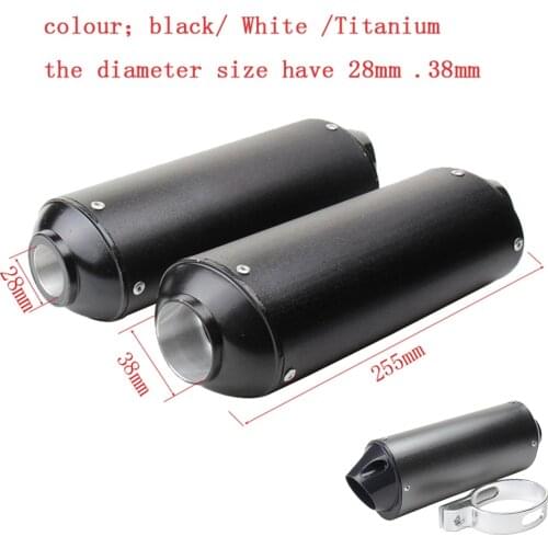 Aluminum Exhaust Muffler With Clamp For KAYO Apollo Bosuer xmotos 110cc 125cc 140cc 150cc 160cc CRF KLX TTR Pit Dirt Bikes
