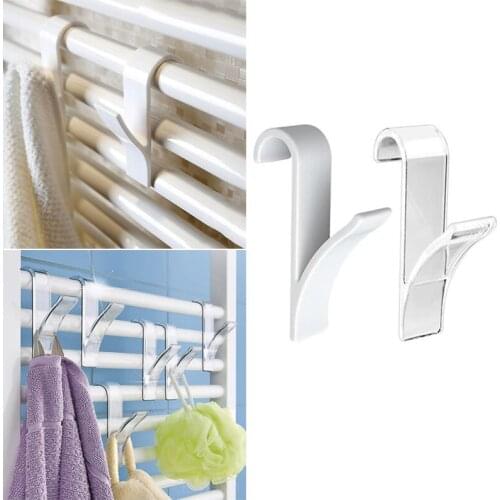 White Hook Heated Towel Rack Radiator Bracket Bathroom Hook Clothes Hanger Soft Scarf Rack Towel Rack Bathroom Hook Holder