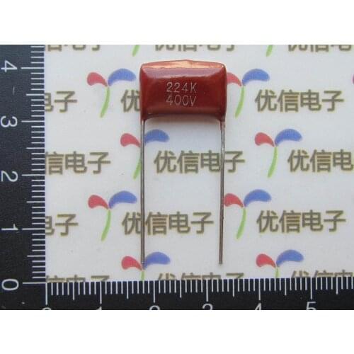 Free Ship 100pcs/lot 0.22UF 224 CBB Polypropylene film capacitor pitch 15mm 400V 0.22UF 224 220NF CBB21/CL21 capacitor 0.22UF