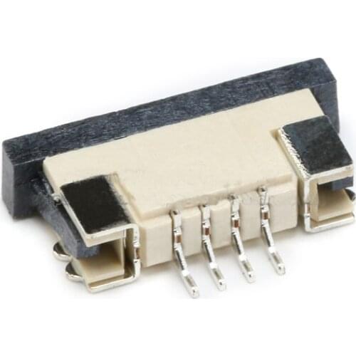 Free shipping 20pc FFC/FPC 4P 1mm Pitch Cable socke Flat Connector Contact 4PIN