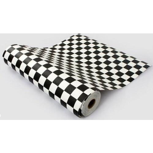 PVC black and white mosaic wallpaper