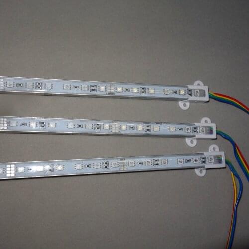IP68 Aluminum Led RGB color Rigid Strip;60leds,0.5m long;DC12V input;30leds total